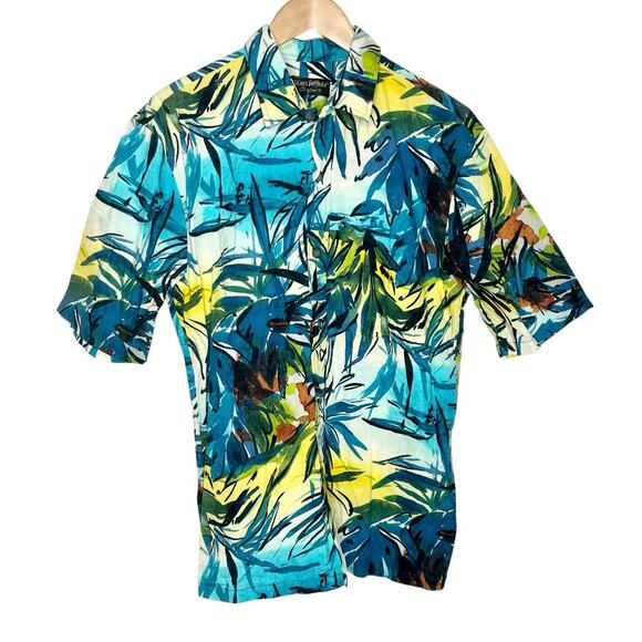Jams World 50 Years Hawaiian Shirt Mens L Tropical Aloha Island Cotton Vacation - Picture 1 of 8